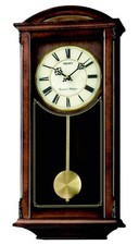 Seiko Westminster Chime Wooden Quartz Pendulum Wall Clock Volume Control QXH030B