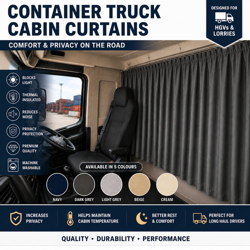 Container truck blackout - container, cabin
