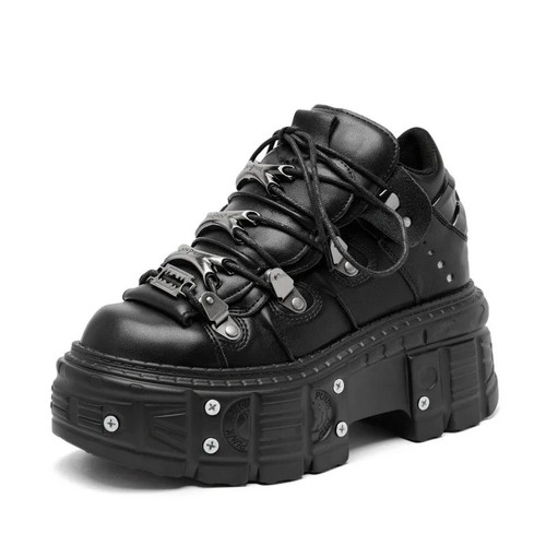 Goth punk platform boots women - goth,