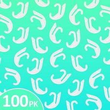 SWISH VALANCE CURTAIN HOOKS 100Pk Glider Runner Slider Duo Track Rail Plastic