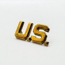 Vintage US Military Metal Collar Pin Badge Button Lapel USA Army Meyer Insignia