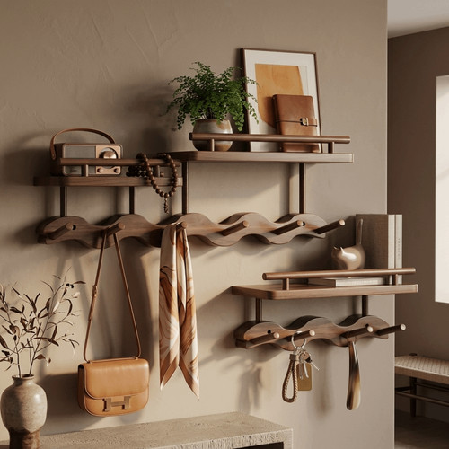 Wall coat rack - rack, hooks