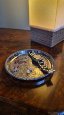 VINTAGE SEBA SILVER PLATED TRINKET/PIN DISH    (ST3)