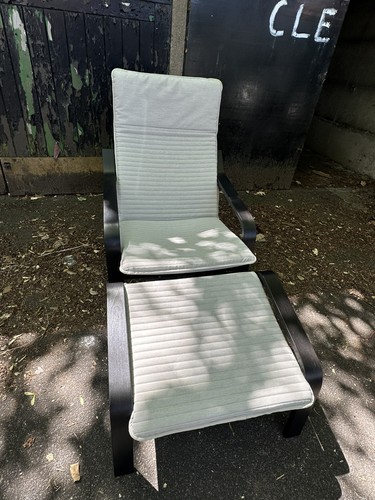 Ikea poang chair and - and, footstool
