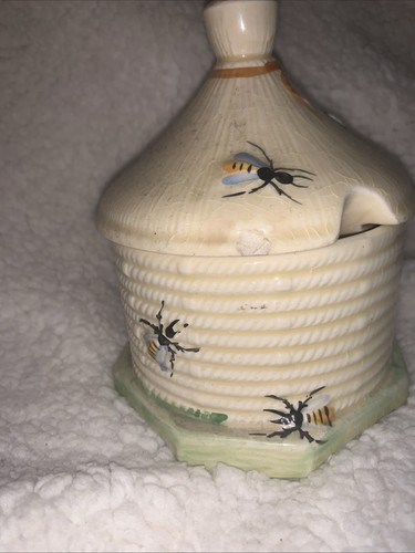 Crown devon honey pot made - pot, (made
