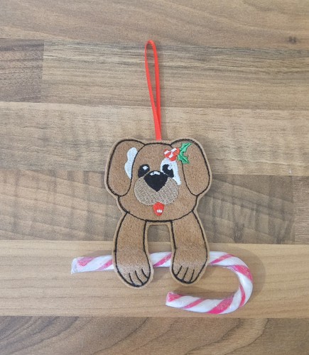 Felt embroidered dog candy - embroidered,