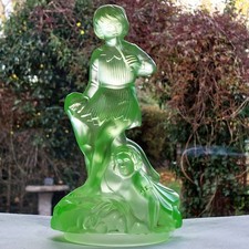Walther & Sohne Uranium Glass Peter Pan & Wendy - rarer version