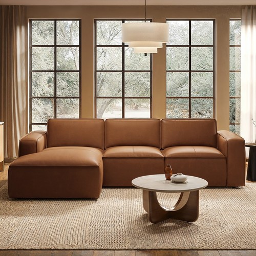 Brown real leather left - left, 4