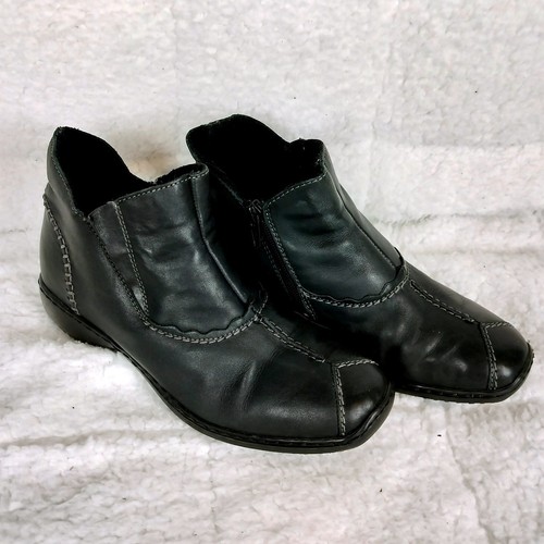 Rieker leather antistress - leather, zip