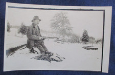 RPPC "Uncle Mart" Man & Gun