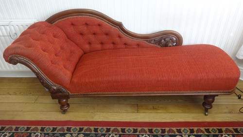 Antique victorian chaise - antique,