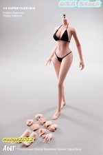 Ant 1/6 Female Pale Seamless Body Large Bust Makeup Detail For 12'' Figure Toys