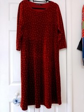 Super Quality Gudrun Sjoden Size L  Organic Cotton Velvet Midi Dress 44" Bust