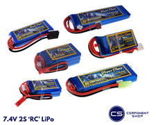 7.4V 120mAh - 5000mAh 2S RC LiPo Battery up to 50C All Sizes + Custom Connector