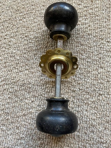 Antique wood and brass door - ,
