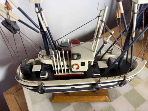 Vintage wooden shrimp trawler - vintage,