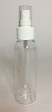 100ml PET Clear Plastic Tall Boston Bottle And White Atomiser Spray ANY AMOUNT