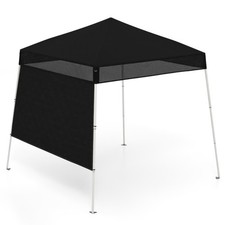 Pop up Canopy Tent with 1 Sidewall Easy Setup Folding Gazebo Shelter Black