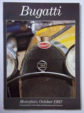 BUGATTI CARS orig 1987 UK Mkt Publicity Supplement Brochure