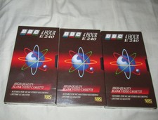 3 x BBC 4 Hour Blank E240 VHS