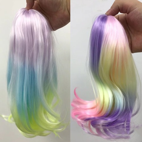 Long colorful wavy wigs - colorful,