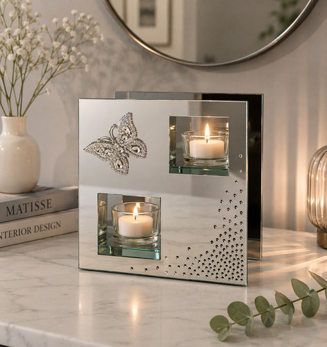 Decorative mirrored candle - decorative,