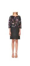 TED BAKER  Floral print flower satin A-line tunic shift dress Size 0 UK/ 6