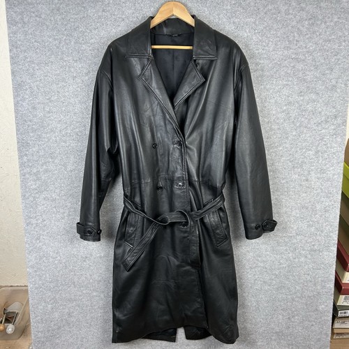 Vintage long black leather - long,