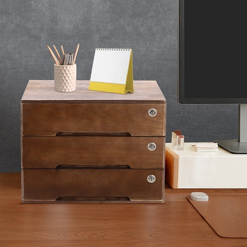 Wooden desktop storage box - desktop,