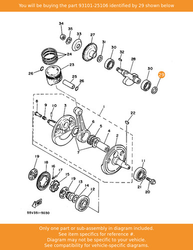 Yamaha oil seal 93101 - oil, seal,