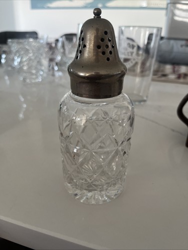 Vintage cut glass sugar - vintage,