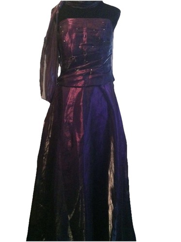 Aubergine satin organza 2 - aubergine,