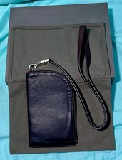 RICK OWENS Leather Neck Wallet & Strap - Dark Burgundy & Cherry Red - Pre Owned