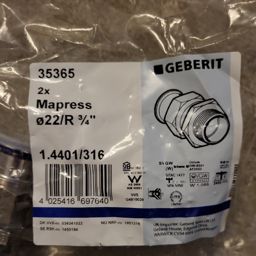 Geberit 22mm 35365 mapress - geberit,