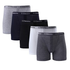 3/6 Pack Men's Boxer Shorts Soft Cotton Button Fly Underwear Underpants Trunks