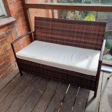 2 Seater Rattan Garden Bench