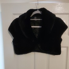 NEXT BLACK FAUX FUR BOLERO
