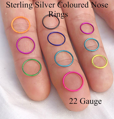 Sterling silver nose ring - sterling,