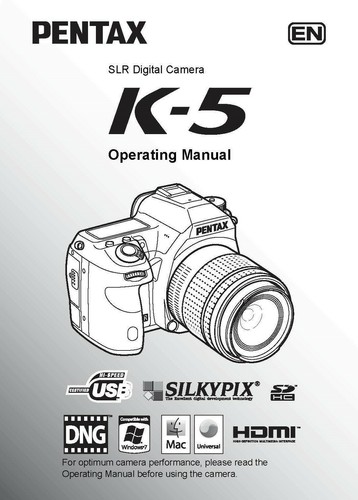 Pentax printed instruction - k-5,