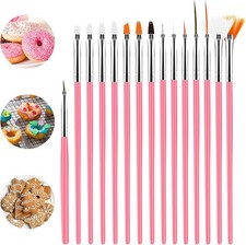 15pcs Cake Painting Brushes Kit Food Safe Baking Brush Tools,Fondant Cookie... 