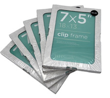 5 Glass Clip Frames 7"x 5"