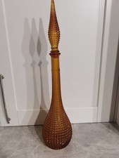 Vintage Empoli Amber Glass