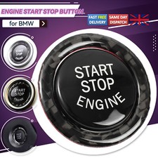 For BMW E90 E92 E93 Z4 E89 UK Carbon Fiber Car Engine Start Stop Button Stickers