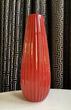 Calligaris Objects. Made in Portugal, Tall Red Vase H44cm  Perfect Condition