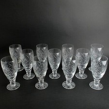 Tutbury Castle by Webb Corbett Crystal 6 3/8" Set of 11 Iced Tea or Beer Glasses