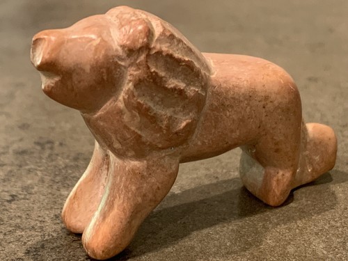 Carved soapstone roaring - carved,