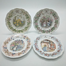 Royal Doulton Brambly Hedge Gift Collection Complete Seasons X4 Plates 16cm Diam
