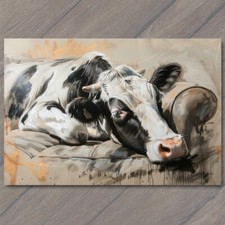 Art Print Cow On Couch Sofa