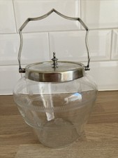 Vintage Glass Biscuit Barrel