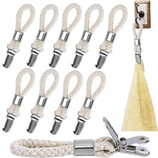 1-4 Sturdy Towel Clip for Hanging Beige Hook for Easy Storage No Sewing Required